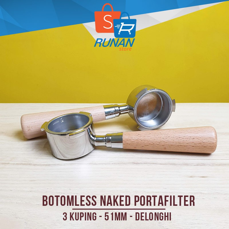 Jual Bottomless Naked Portafilter Mm Delonghi Porta Filter Kopi Kuping Shopee Indonesia