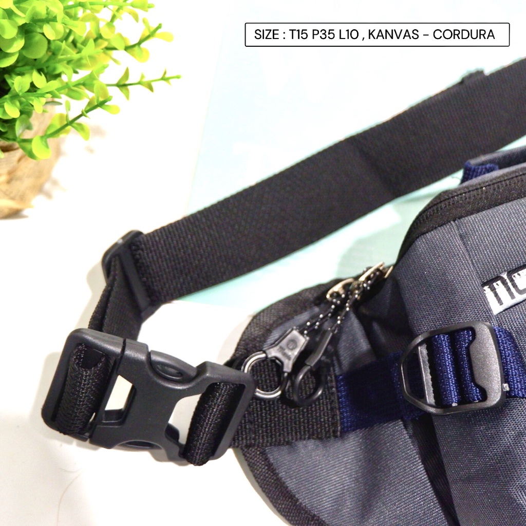 Waistbag cowok bahan cordura tas dada pinggang murah nevset semarang cod promo shopee 1212