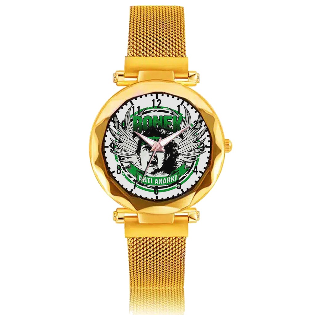 Jam Tangan Wanita Custom - Bonita PERSEBAYA MOTIF 8 Free Box &amp; Batre Cadangan