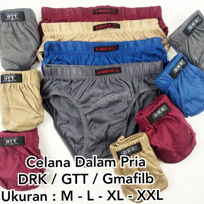 CD Celana Dalam Cowok REMAJA Pria DRK/GTT/Gmafilb M L XL XXL Karet Kerut Murah