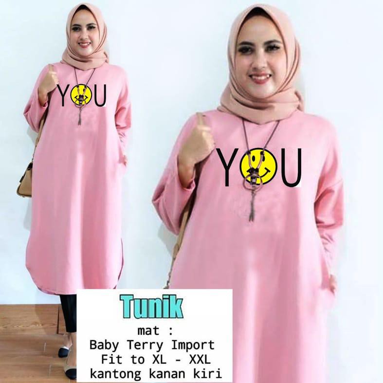 TUNIK EMO YOU / TUNIK MAMACHI / TUNIK POLOS/ TUNIK CEWEK / TUNIK PANJANG / TUNIK MOTE /TUNIK MUSLIM