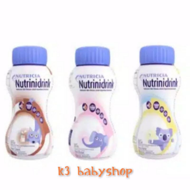 Nutrinidrink cair 200ml 200 ml vanila coklat strawberry susu pertumbuhan peningkat berat badan anak