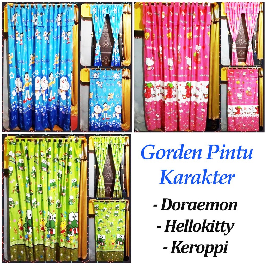 Gorden Pintu Karakter 80x200cm / Hordeng Pintu dan Jendela