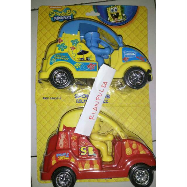 Car mainan mobil anak unik lucu karakter mobil golf jeep balap xenia avanza bis spongebop car series