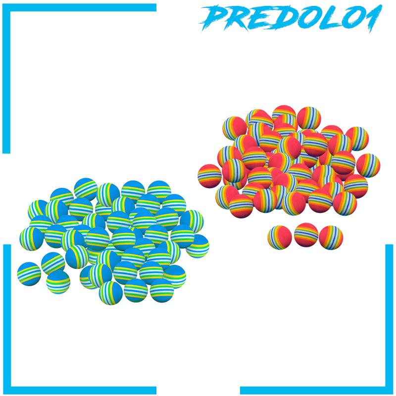 [PREDOLO1] 50x EVA Sponge Golf Balls Stripe Foam Practice Golf Ball 42mm