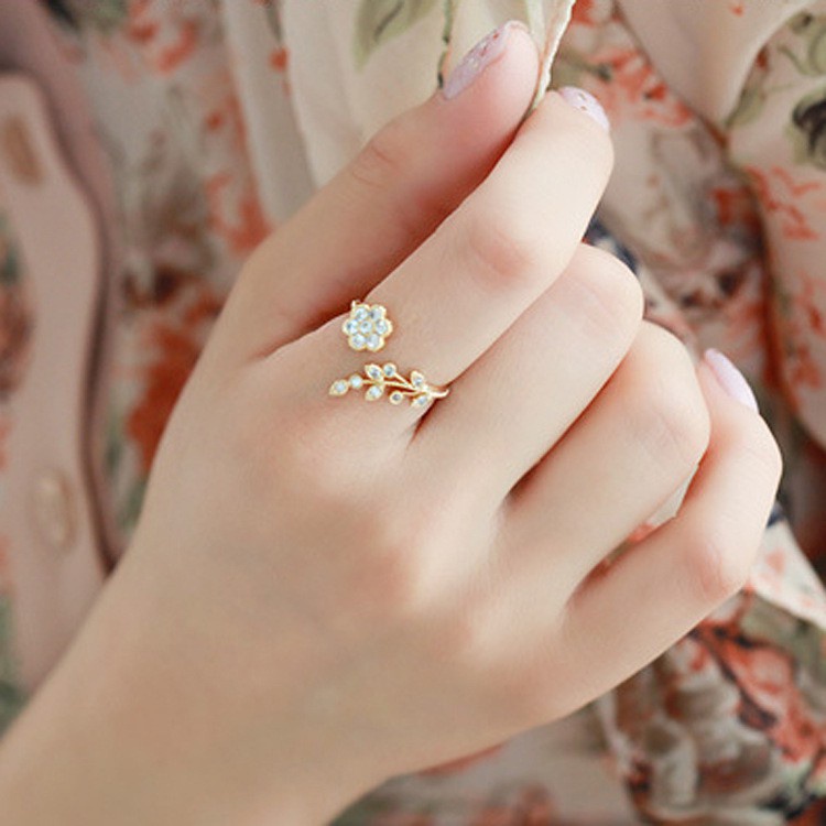 ✅COD Cincin Adjustable Untuk Wanita Rings Mini Bunga Fashion Aksesoris / Cincin Bunga Wanita Import