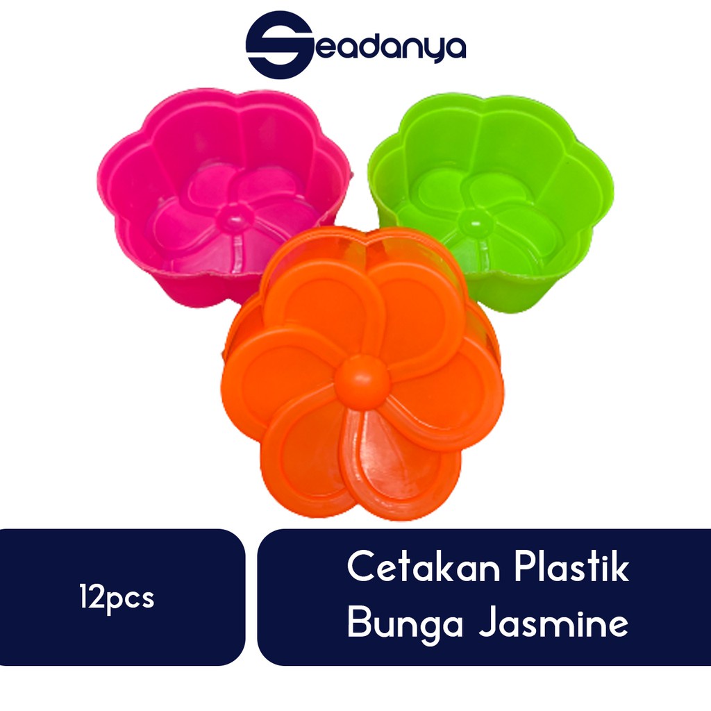 Jual Cetakan Plastik Bunga Jasmine 12pcs Cetak Coklat Puding Jelly Agar