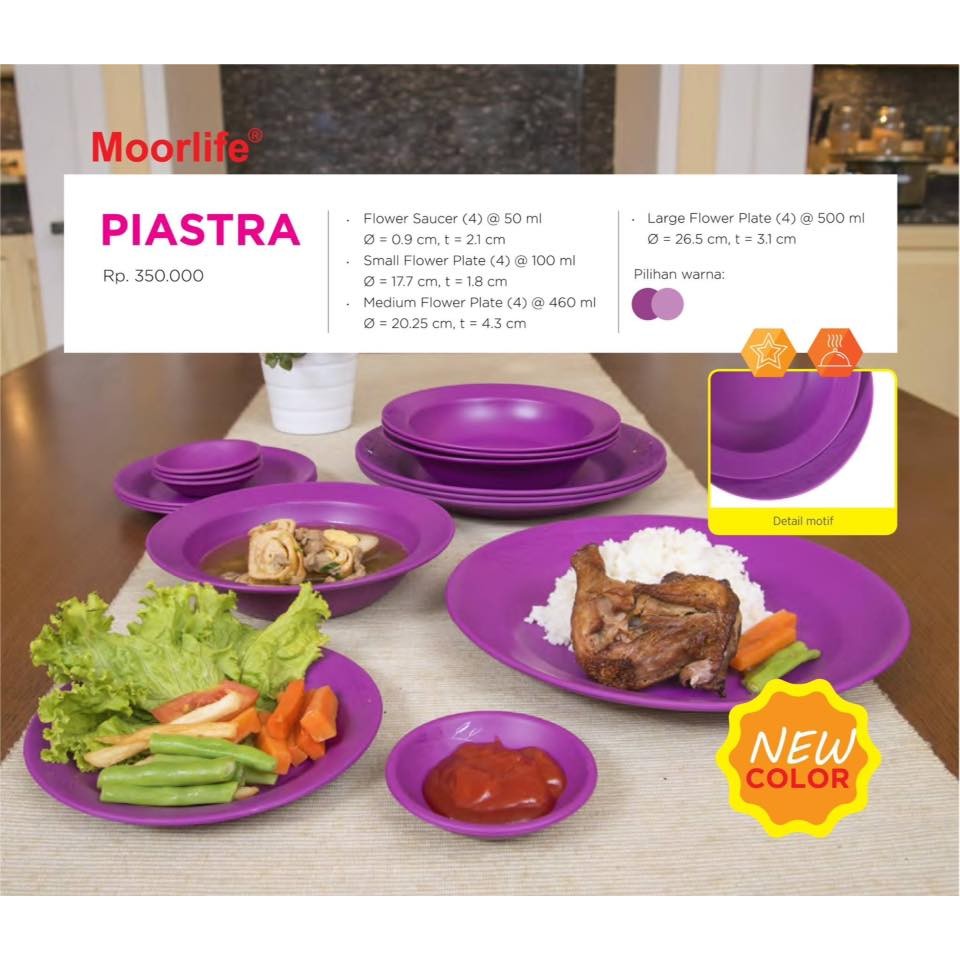 Moorlife Piastra  dining set peralatan makan piring saji