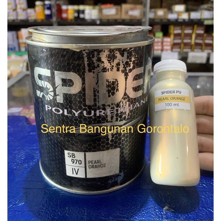 Cat SPIDER PU pearl orange mutiara lembayung orange SB970