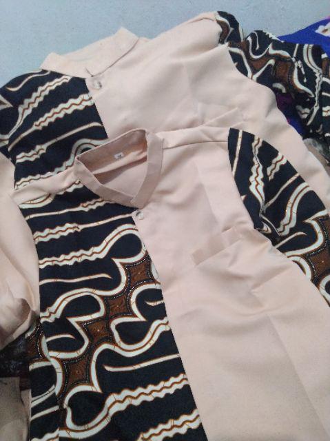 Nino Batik Couple 2in1 Atasan Kemeja Batik Pria Dewasa Dan Anak-anak M-xxl