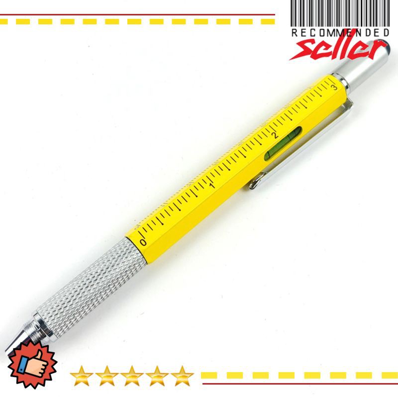 

Murah Pena Multifungsi Metal Stylus & Penggaris & Level & Obeng - MYC65 - Yellow