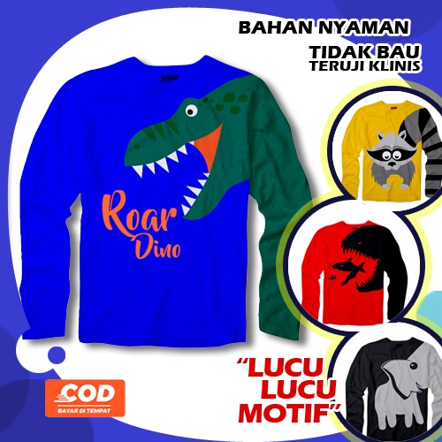 Pakaian Baju Kaos Anak Cowok Lengan Panjang Usia 2 3 4 5 6 7 8 9 10 11 12 Kaos Lengan Panjang Laki l