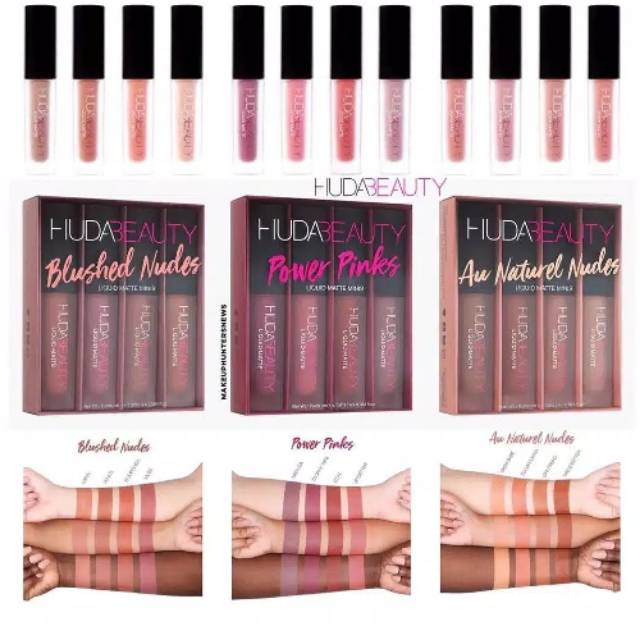 [SALE] Huda Beauty Liquid Matte Minis Collection 4in1 Nude Edition Lip Cream