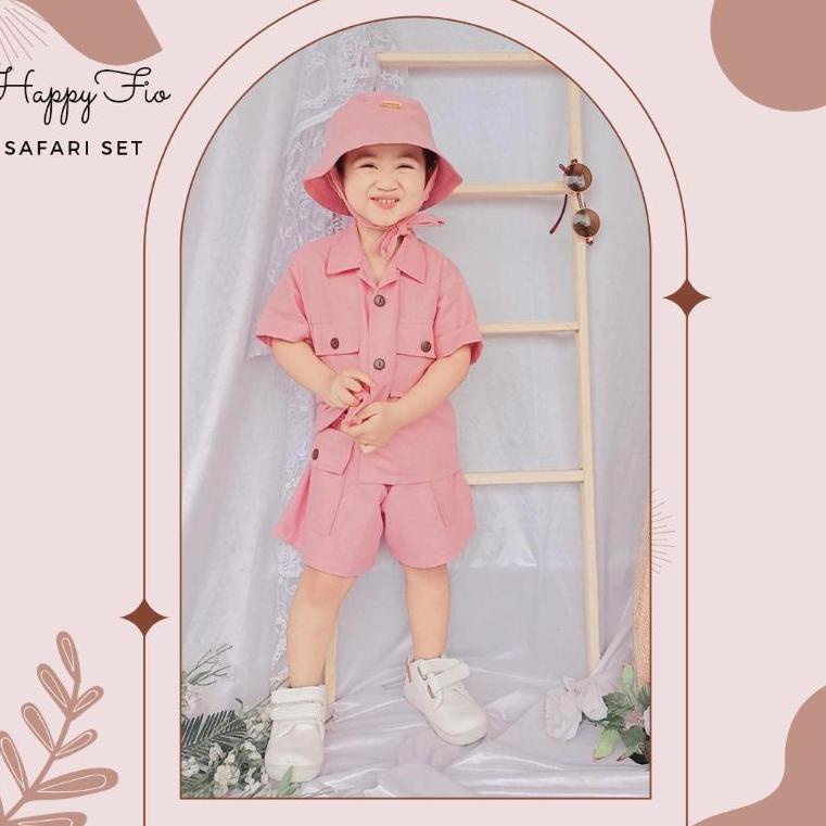 PROMO Setelan bayi dan anak Safari Set by Happyfio (zoo keeper) ☑ 882