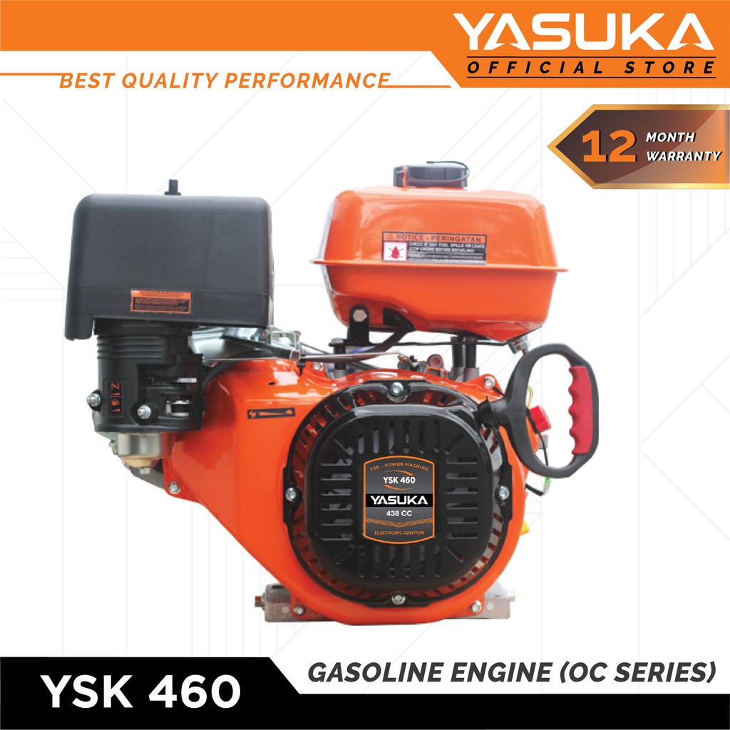 Mesin Bensin / Gasoline Engine Yasuka YSK 460 (Orange Colour)
