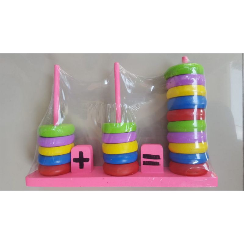 peditoys Menara Donat Hitung-mainan edukatif murah