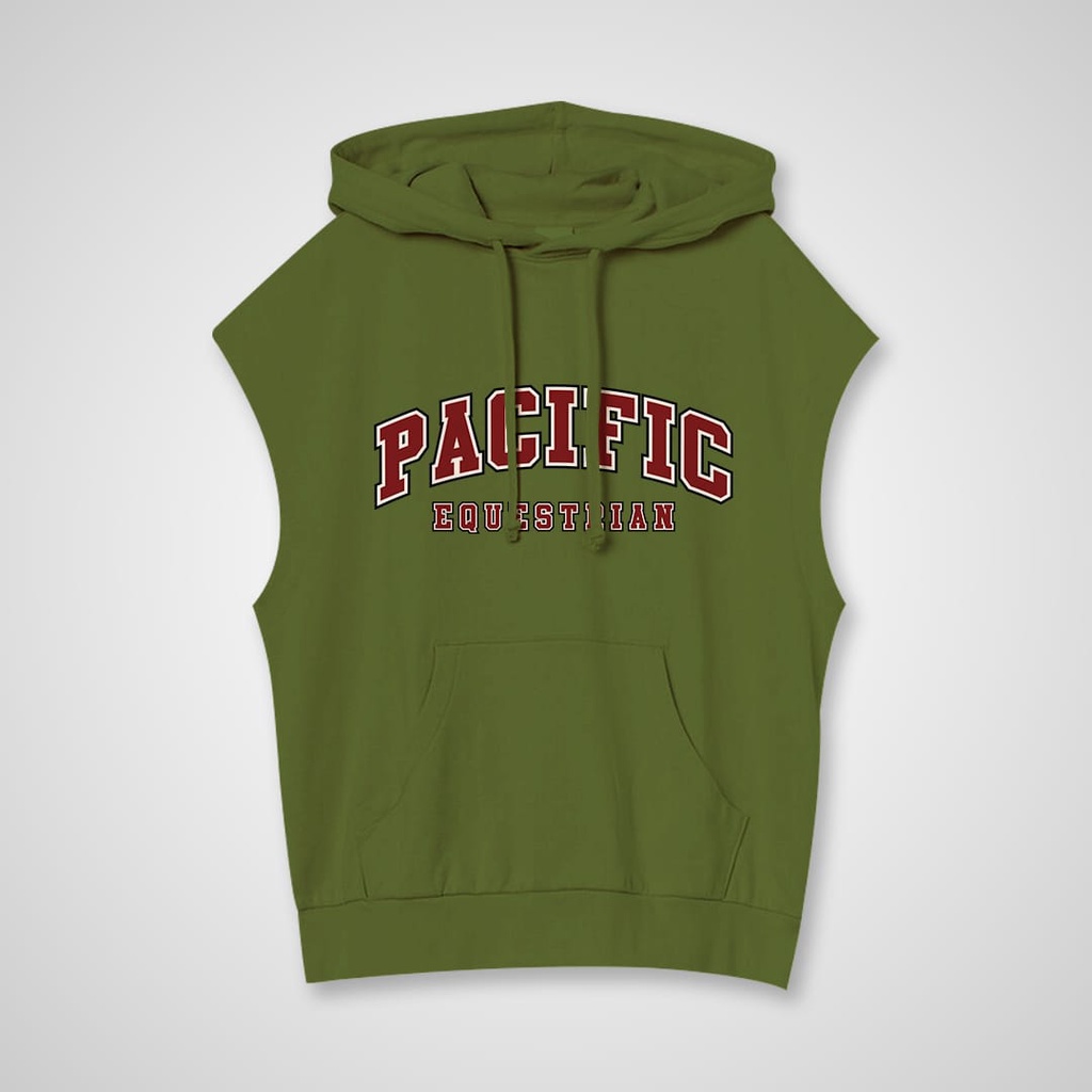 PACIFIC EQUEST SLEEVELESS VEST HOODIE UNISEX - VEST KEKINIAN TERLARIS