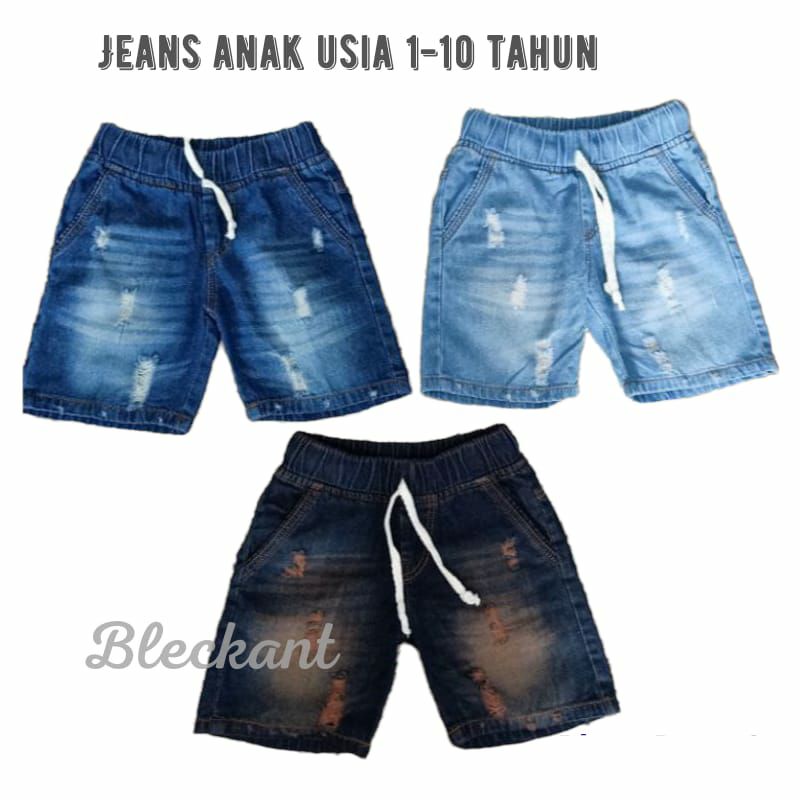 celana pendek anak jeans celana anak laki laki terbaru sobek broadshot (COD) usia 1-10tahun