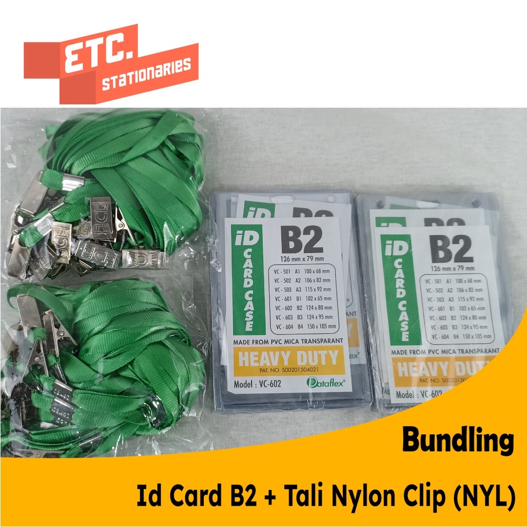 

Paket Bundling Id Card B2 + Tali Nylon Clip (NYL)