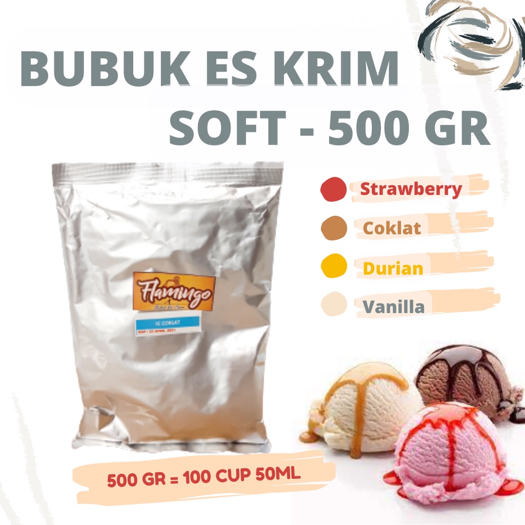 

500GR bahan buat bikin es kerim bubuk es krim instan pondan bubuk es cream mr.cool bubuk skrim