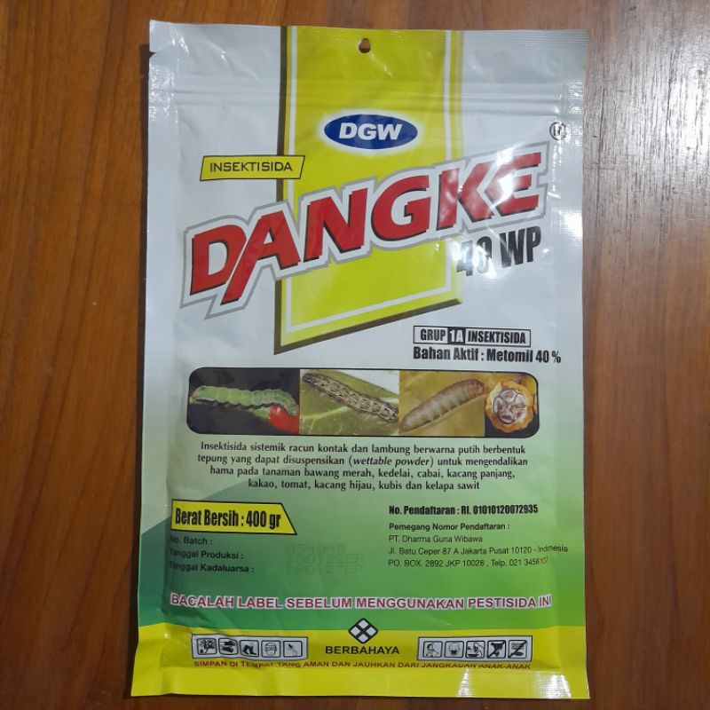 Insektisida DANGKE 40 WP Bahan aktif : metomil 40% 400gr