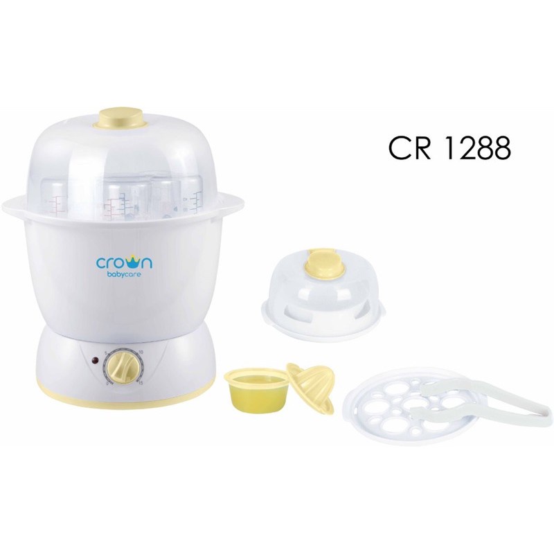 TERLENGKAP Crown Sterilizer CR098 / CR1288 / CR088 /  CR 168 / CR198 / CR698 Multi Function Steam Center + Auto Timer - Steril Botol Multifungsi CR 1288