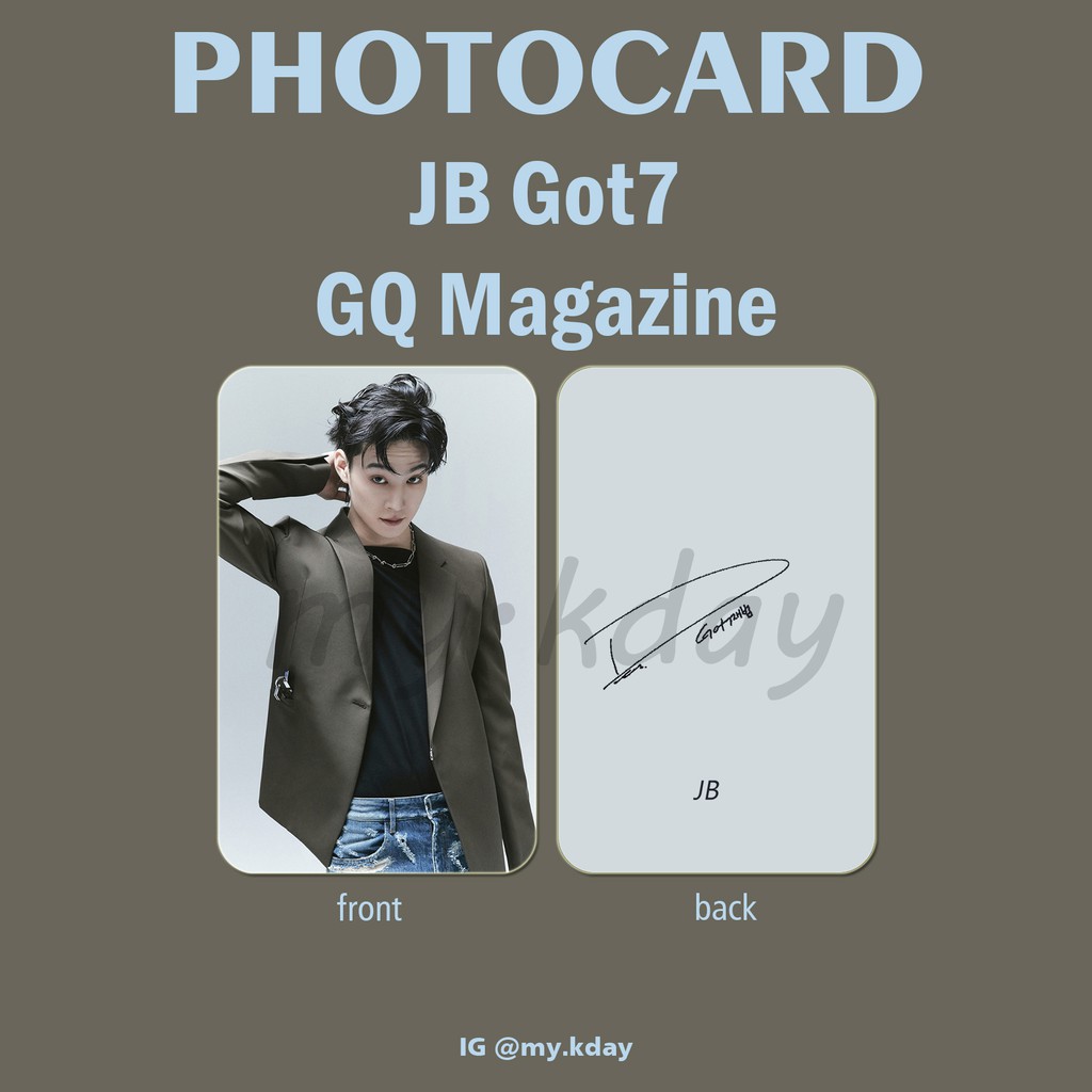 PC-0532, Unofficial Photocard JB GOT7 GQ Magazine 2 sisi