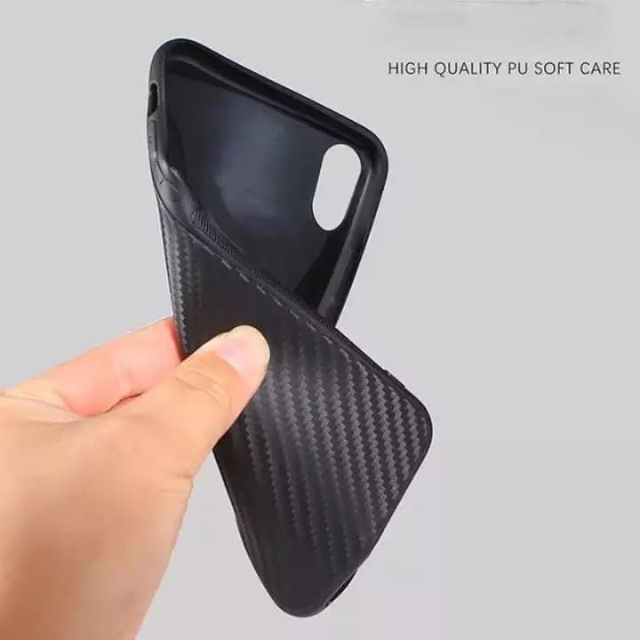 SAMSUNG A10/A20/A30/A50/A70 CASE SOFTCASE SLIM FULL CARBON CASE SIILIKN HITAM KARBON