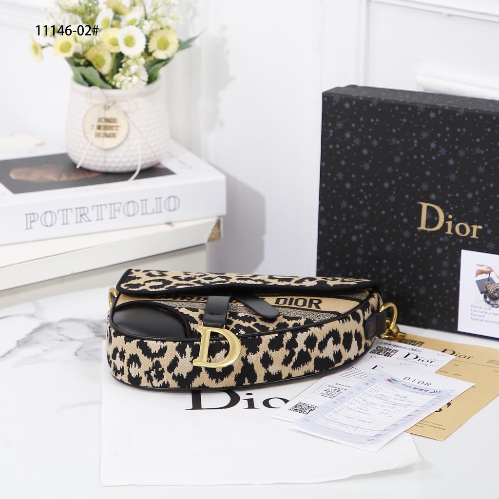 CD Saddle Bag in Leopard Print #11146-02