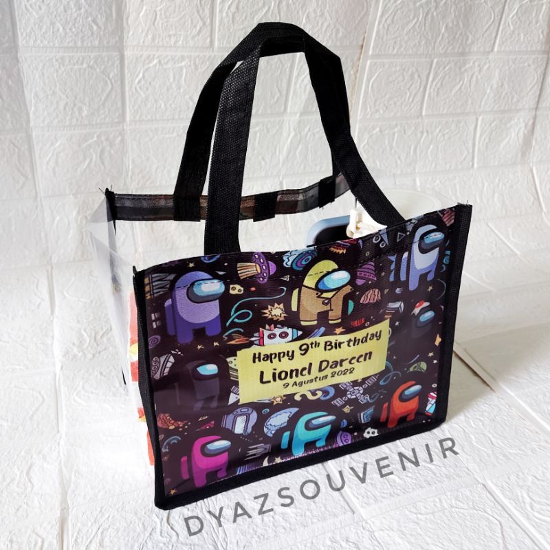 

tas mika among us custom nama tas ultah tas birthday bag tas souvernir hampers tas anak