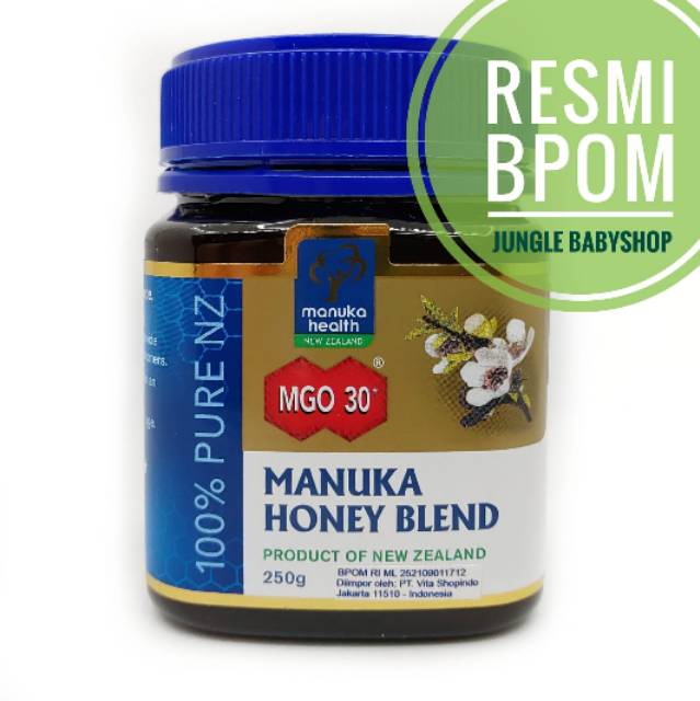 MANUKA HEALTH Honey BPOM MGO 100+ 30+ Blend Madu manuka 50gr 250gr 500gr