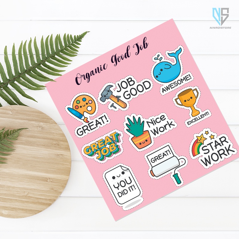 

Sticker Set Diary Book Aesthetic Sticker Decoration Stiker Tumblr Botol Hp Laptop Stiker 2D vinyl Lucu Viral Sticker DIY stiker set GREAT JOB