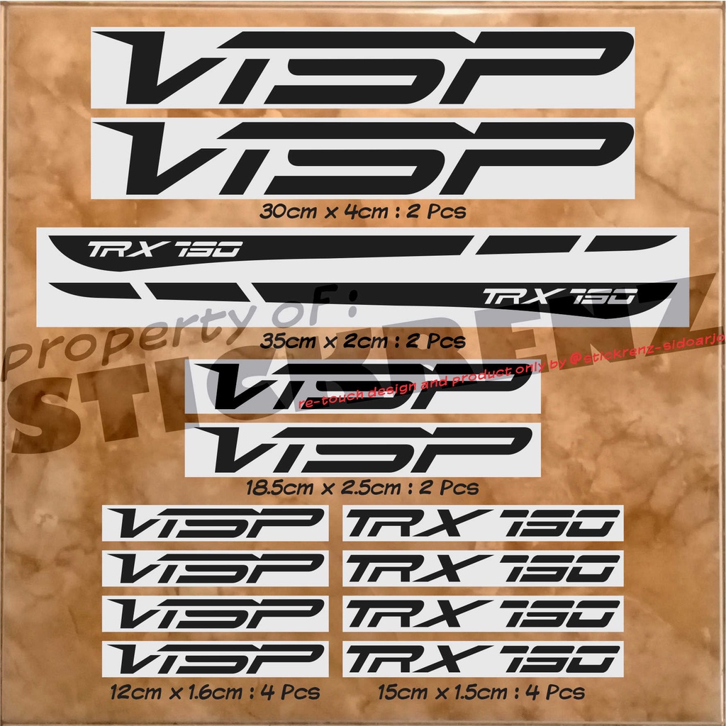 Cutting Sticker Stiker Frame Sepeda Roadbike Visp 02 Custom