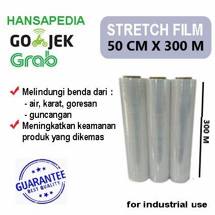

PEREKAT-PENGIKAT- PLASTIK WRAPPING / STRETCH FILM 50 CM X 300 MTR X 0.17 MIC -PENGIKAT-PEREKAT.