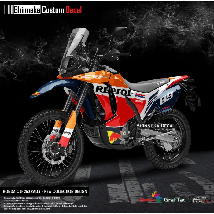 DECAL STICKER CRF 250 RALLY REPSOL