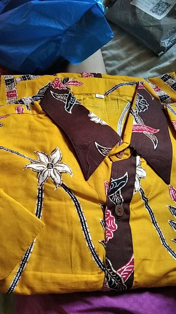 Qnunbatik Batik Family/keluarga Dress Naura Madura Kuning