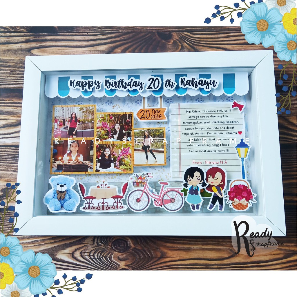 Scrapframe Scrapbook 3d Kado Tunangan Pernikahan Sahabat Teman Tema Colorfull Shop Shopee Indonesia