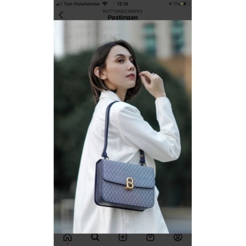 Audrey Bag Canvas Buttonscarves