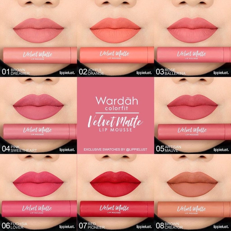 WARDAH COLORFIT VELVET MATTE LIP MOUSSE - Lipcream velvet - wardah velvet - velvet - wardah original