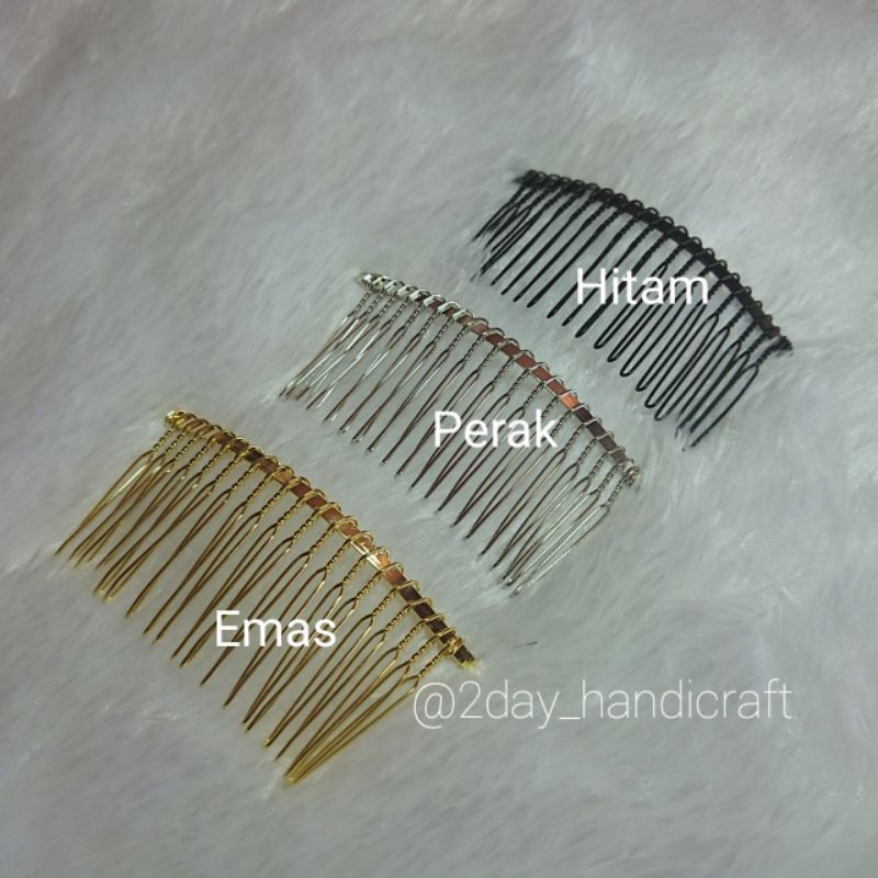 Sirkam Rambut Polos Warna Emas & Perak