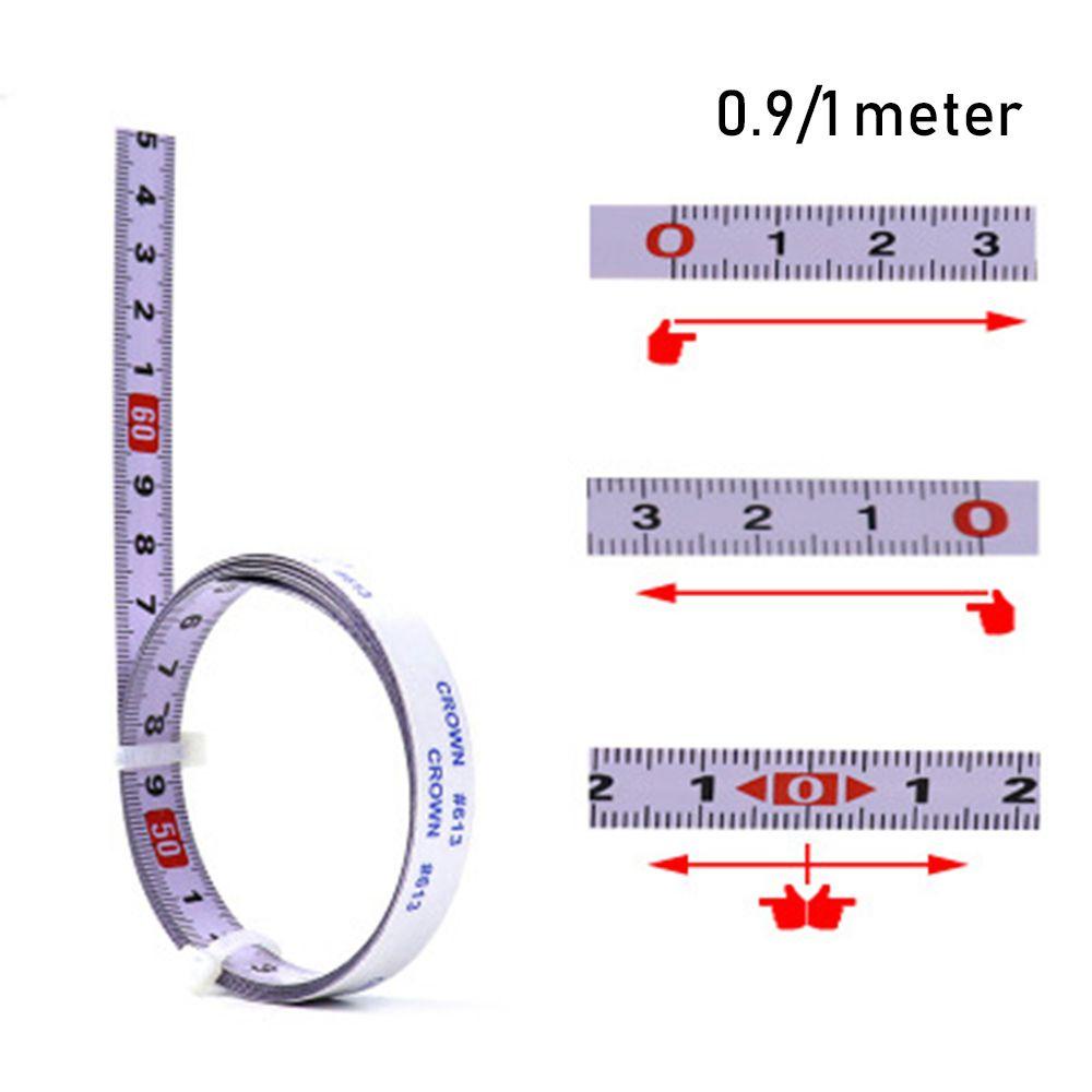 POPULAR Populer Penggaris Metrik 0.9/1meter Lebar 13mm T-Track Woodworking Tools Miter Saw Tape Measures