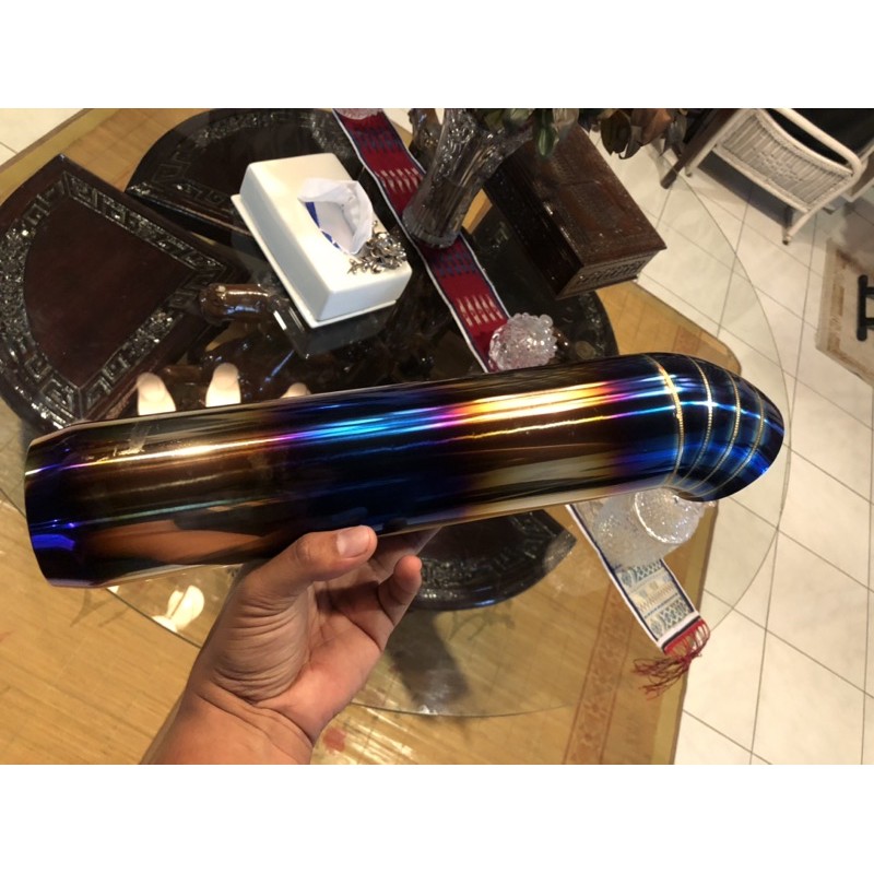 tailpipe knalpot titanium burn diesel pajero fortuner
