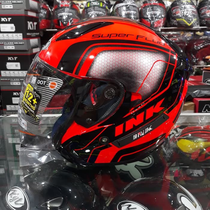 Helm INK Metro SE Super Fluo Edition Red Fluo Black