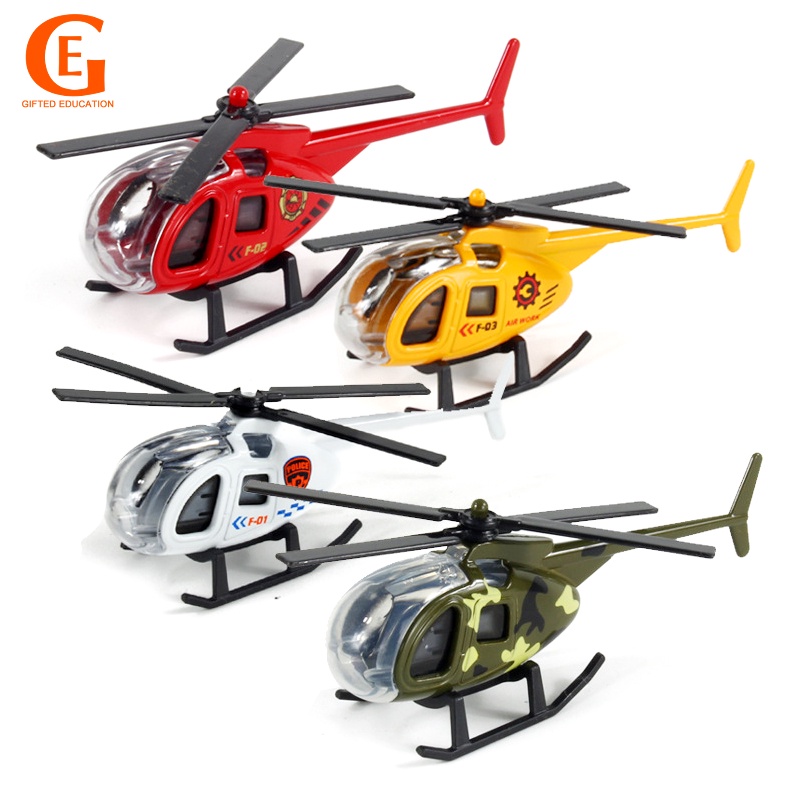 Mainan Simulasi Model Helikopter Mini Bahan Alloy