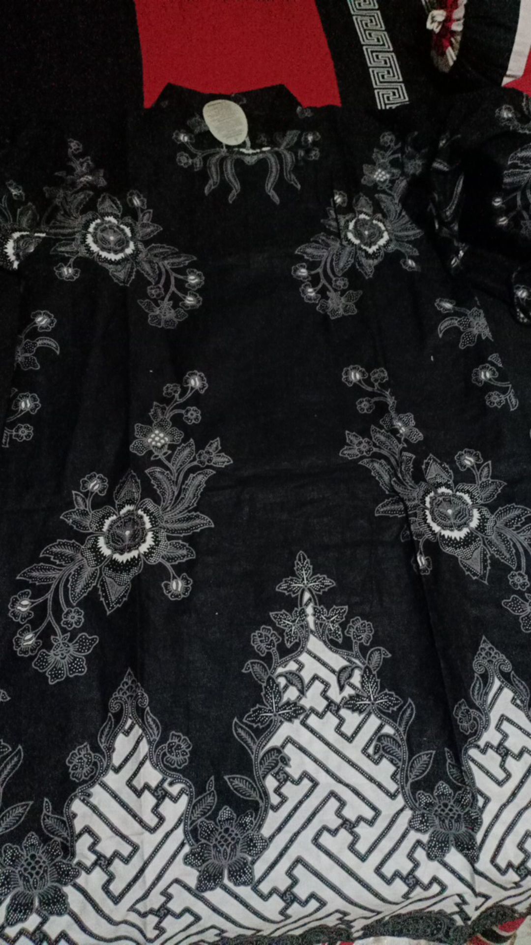 Tunic Batik Serut Pager Bunga Tunik Batik Seragam Batik Kerja Kantor Wanita Hitam Katun Solo