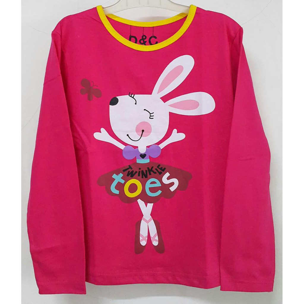 RKA - KLGCe Kaos Lengan Panjang Anak Karakter Kelinci Toes Fanta