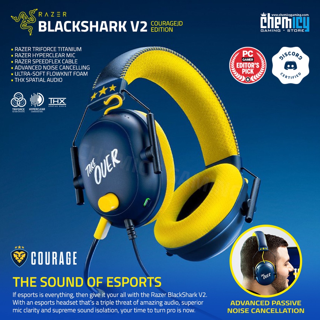 Razer Blackshark V2 CouRageJD Edition THX Surround Gaming Headset