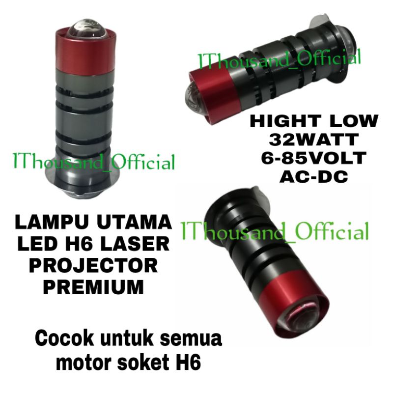 1Thousans Lampu utama LED H6 Laser projector premium/1Thousand Lampu depan Motor bebek matic LED H6 