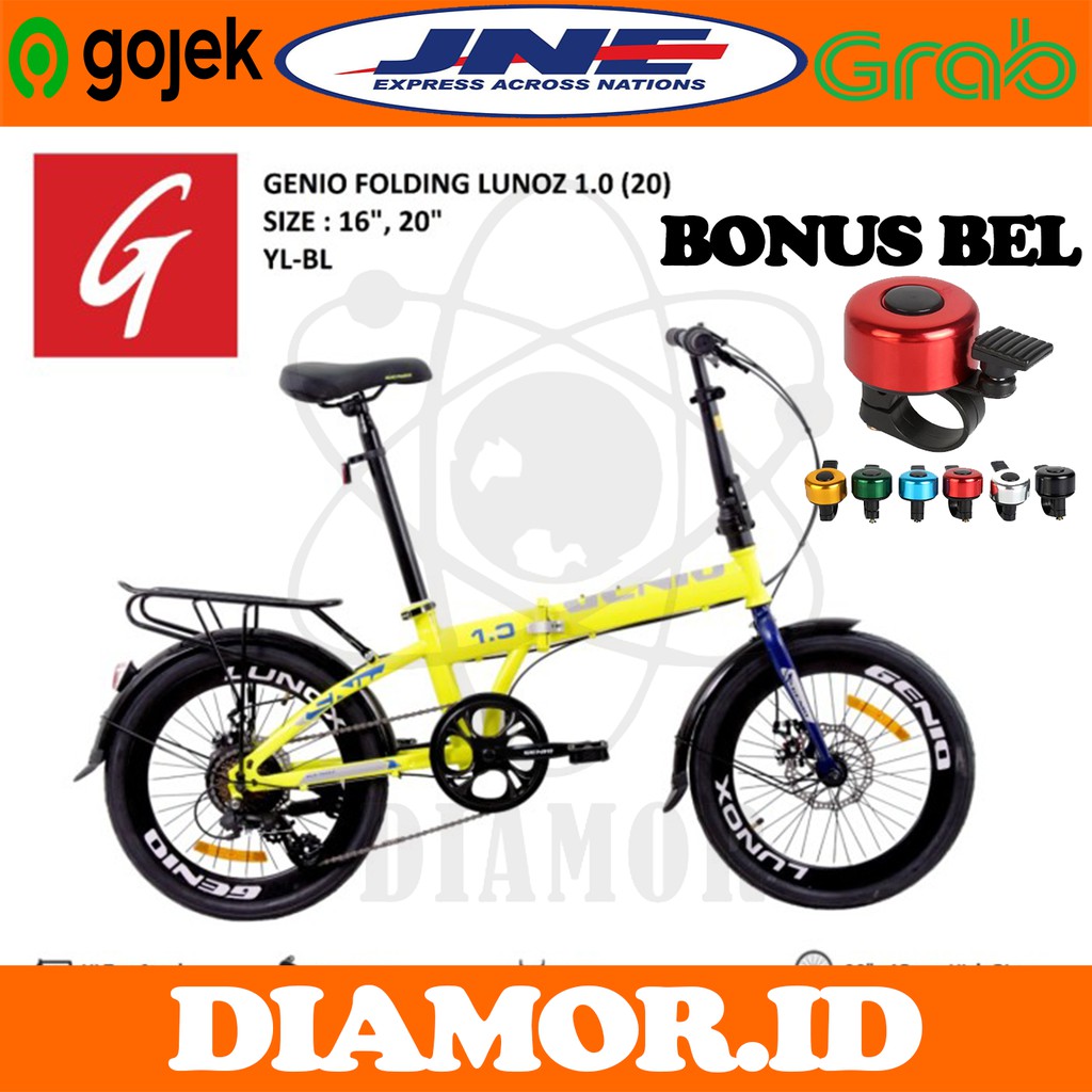 GENIO LUNOX 1.0 Sepeda Lipat 16 20 inch Disc Brake 7 Speed