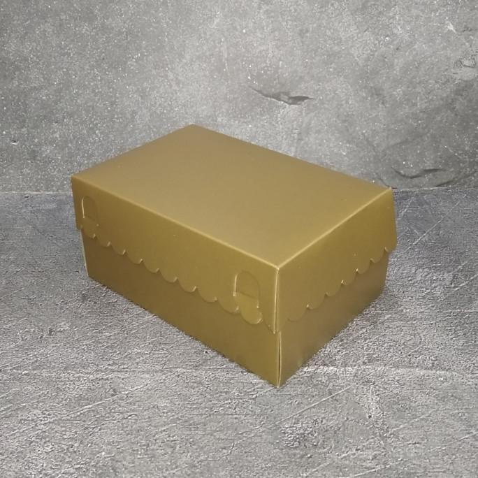 Dus Snack 10x15 Emas tutup sambung 50pcs Dus Snack Box Kue